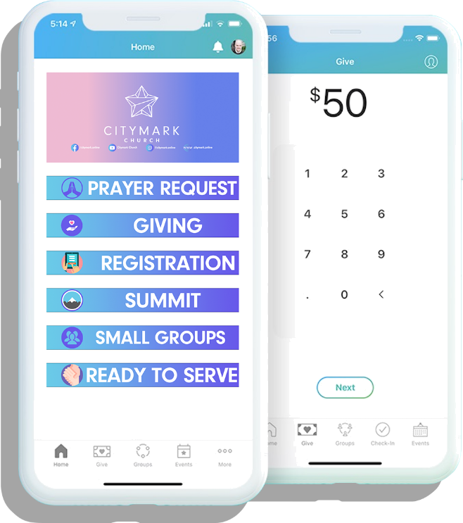 Church Center app on phone