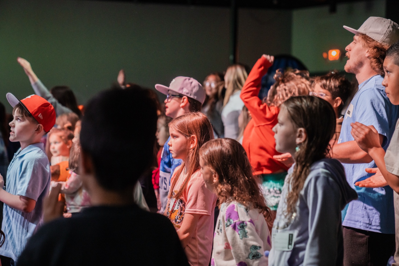 Kids gathered for worship at CityKids