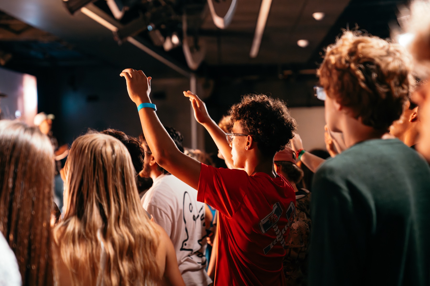 CYC students in worship