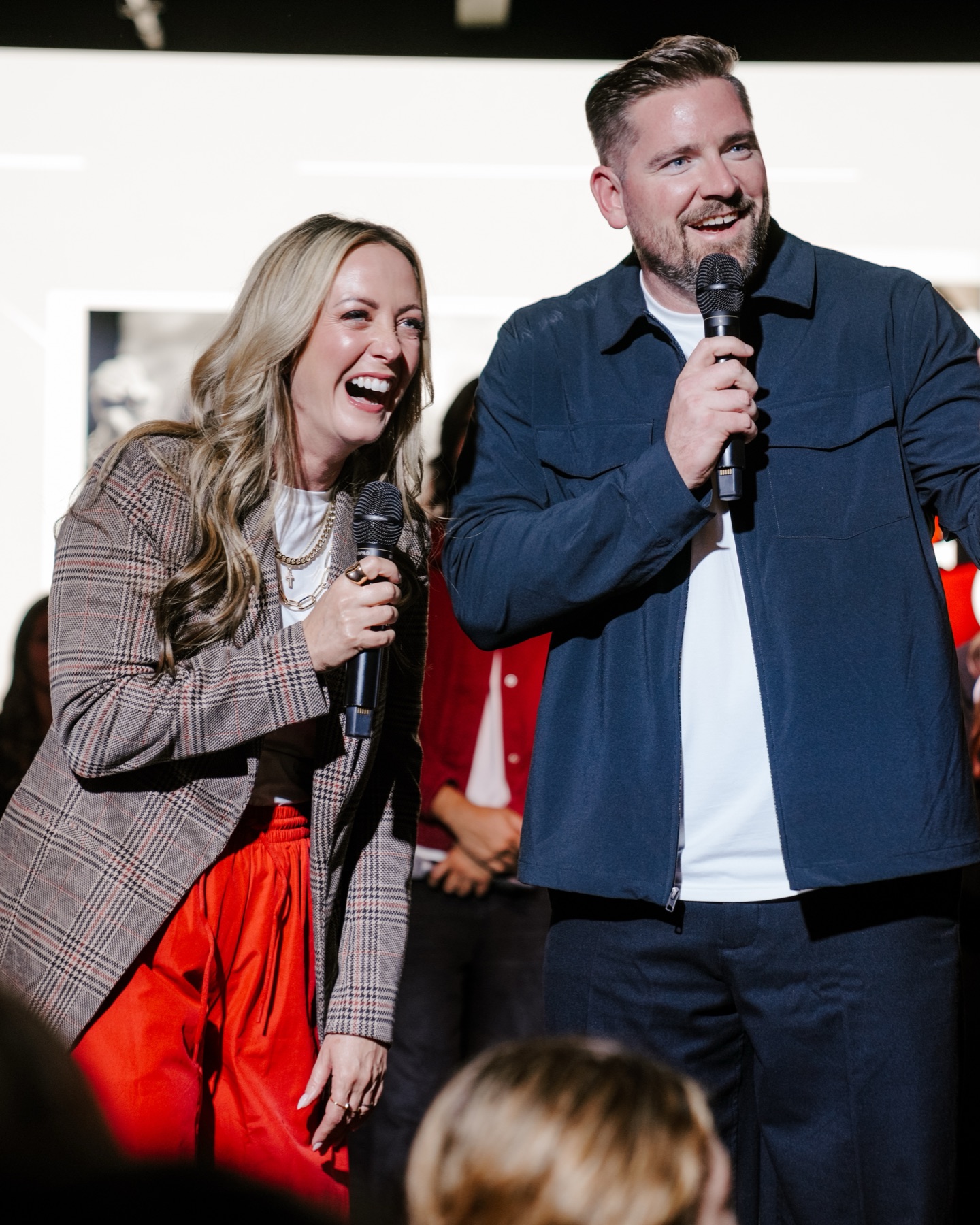 Pastor Matt and Kate Jones on stage at Citymark Church